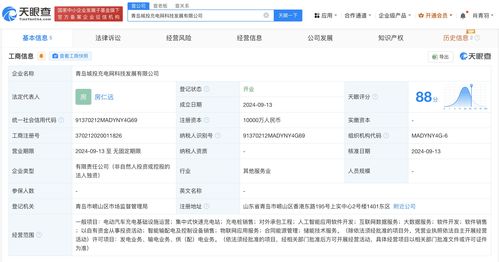 青島城投集團成立充電網科技發展公司 注冊資本1億